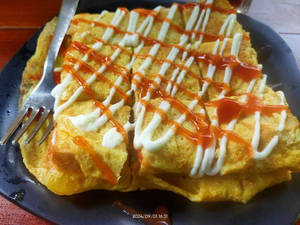 Cheese Bread Omlete