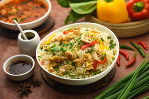 Burnt Ginger Pimento Fried Rice ( Chicken) [Serves 2]