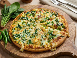 Greenie Paneer Pizza