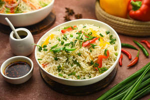 Burnt Ginger Pimento Fried Rice (Veg) [Serves 2]