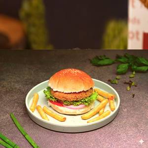 Veg Burger + French Fries