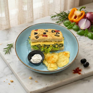 Freshly Made Spinach & Corn Sandwich