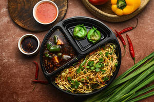 Chilli Paneer And Babycorn With Shanghai Special Fried Rice/noodles