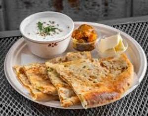 1 Stuffed Naan with Raita