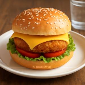 Aloo Tikki Cheese Burger