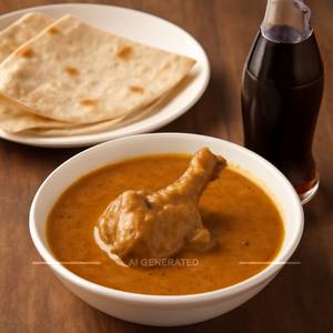 1 Pc Mutton Korma + 2 Rumali Roti + Cold Drinks