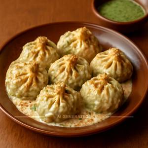 Veg Afghani Momos (6 Pcs)