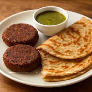 Veg galawat kabab +2ps Paratha