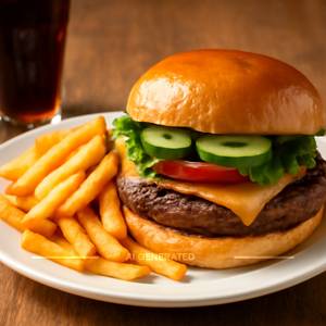 1 Burger With Fries Combo