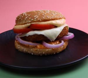 Melted Cheese Chilli Corn Burger