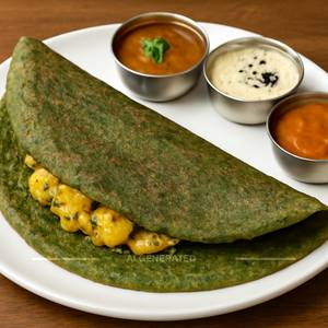 Ragi Palak Masala Dosa