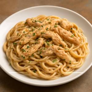Tahini chicken spaghetti