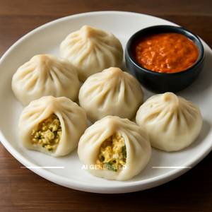 Veg Paneer Steamed Momos (6 Pcs)