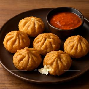 Veg Cheese Fried Momos (6 Pcs)
