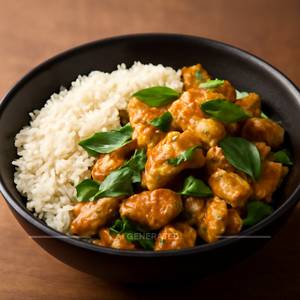 Basil Coconut Chicken Rice Bowl