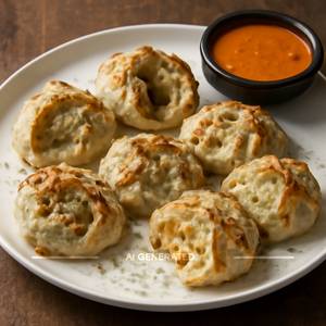 Cheese Corn Afghani Momos (6 Pcs)