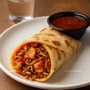 Chilli Paneer Noodles Roll