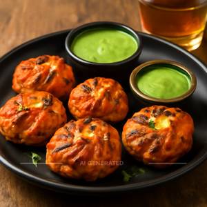 Veg Tandoori Cheese Momos (6 Pcs)
