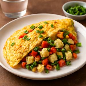 Omelette With Paneer And Veggies