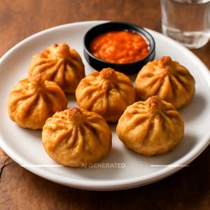Veg Paneer Fried Momos (6 Pcs)