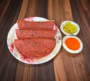 Beetroot Thepla (3 Pieces)