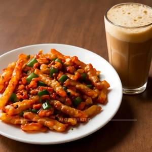 Chilli Potato  +  Cold Coffee