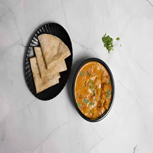 Besan Gatte Ki Sabji With Phulka Roti