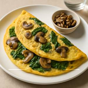 Mushroom And Spinach Omelette