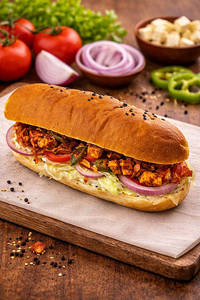 Paneer Hot Dog