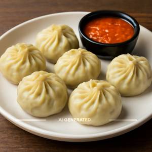 Veg Steamed Momos (6 Pcs)
