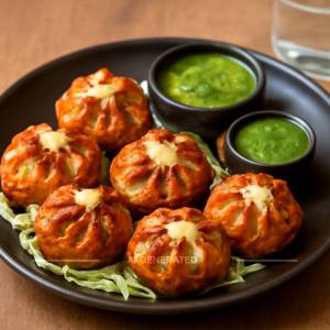 Cheese Corn Tandoori Momos (6 Pcs)