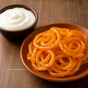 Dahi ( Curd) +  Jalebi (desi Ghee) (100 Grm)