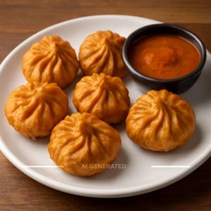 Veg Fried Momos (6 Pcs)
