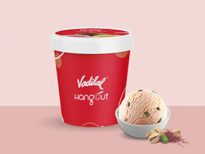 Real Kesar Pista Ice Cream Tub (500 Gms)