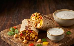 Cajun Spiced Paneer & Chickpea Protein Wrap