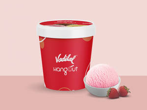 Ripe Strawberry Ice Cream Tub (500 Gms)