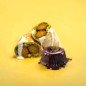 Falafel Shawarma+choco Lava Cake
