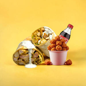 Chicken Shawarma+chicken Popcorn(small)+coke(250ml)