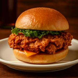 Mouthfull fried chicken burger