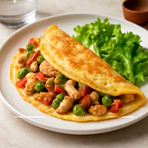 Omelette With Chicken And Veggies