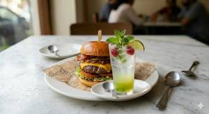 Burger With Any Mocktail
