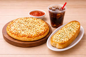 Cheese Pizza (small)+ Cheese Garlic Bread 1pc + Cold Drink 200ml