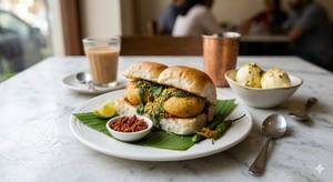 Vada Pav With Ice Cream