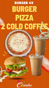 Pizza Burger Cold Coffee