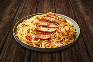Non-veg Spaghetti Aglio Olio Pasta