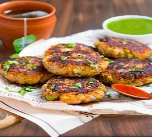 Aloo Tikki With Chutney ( Non Fried)