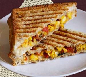 Corn cheese grilled sandwich