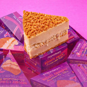 Biscuit Crumble Ice Cream Cake Slice