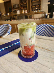 Iced Strawberry Matcha Latte