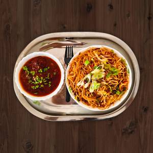 Veg. Chowmien With Chilly Paneer